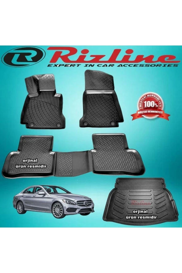 Rizline  Mercedes W205 C200 3d Paspas+bagaj Havuz 2014-2020 Arası