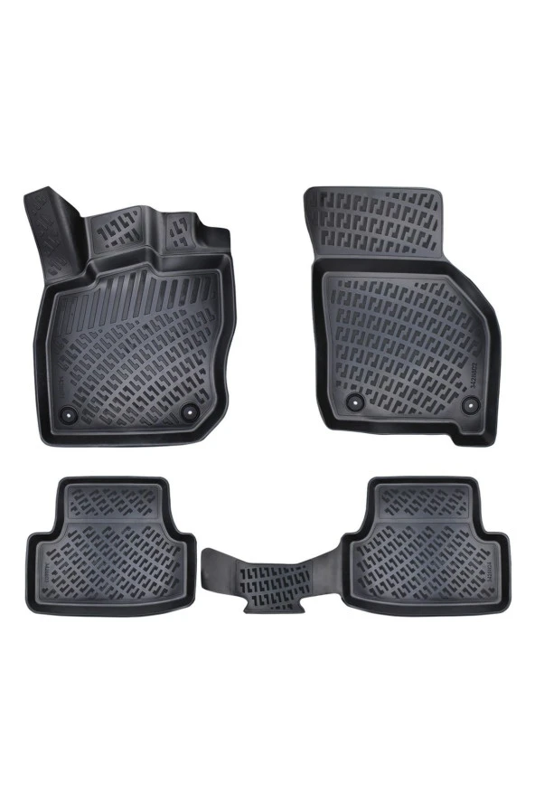 Rizline  Volkswagen Golf 4 1997-2005 3D Siyah Kokusuz Havuzulu Paspas Takımı ürün görseli