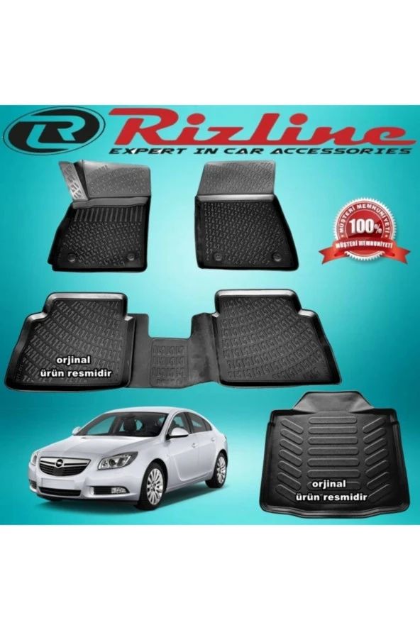 Rizline  Opel Insignia 3d Paspas+bagaj Havuz Siyah 2007-2016 Arası