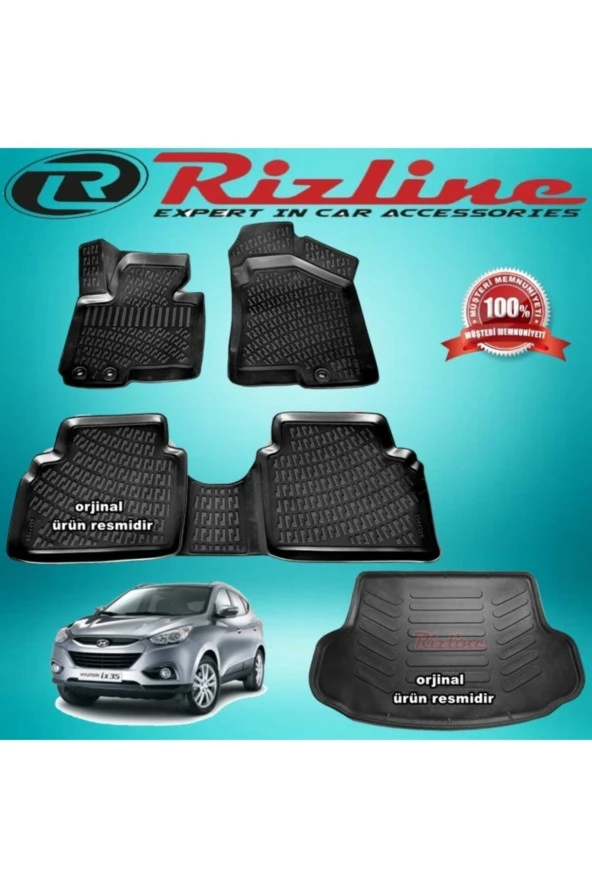Rizline  Hyundai Ix35 3d Paspas +bagaj Havuz Siyah 2010-2015 Arası