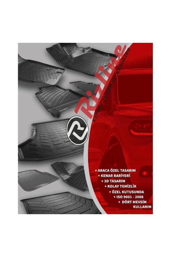 Rizline  Volksagen T-cross 2019 Sonrası 3d Paspas+alt Bagaj Havuzu Seti - Resim 3