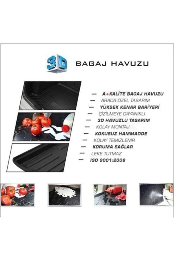 Rizline  Kia Cerato 2004-2009 3d Bagaj Havuzu - Resim 4