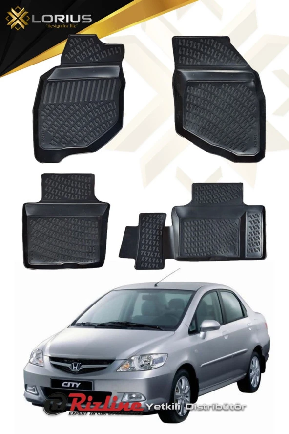 Rizline  Honda City 2002-2008 3d Havuzlu Paspas ürün görseli