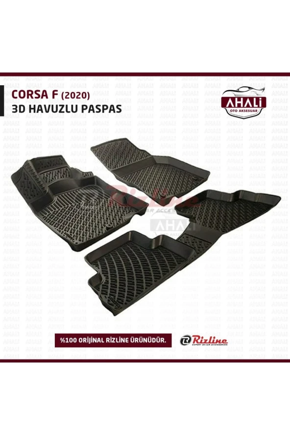 Rizline  Opel Corsa F 2020 Sonrası 3d Havuzlu Paspas