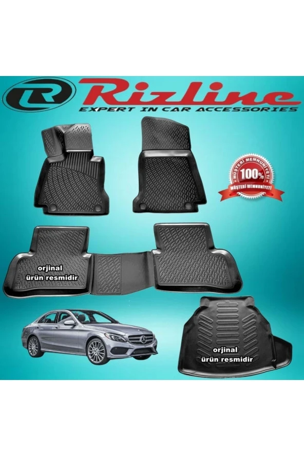 Rizline  Mercedes W205 C180 3d Paspas+bagaj Havuzu 2014-2020 Arası