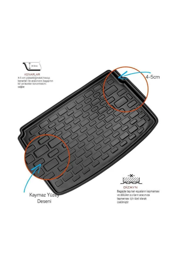 Rizline  Peugeot Bipper 2009 Sonrası 3d Bagaj Havuzu - Resim 2