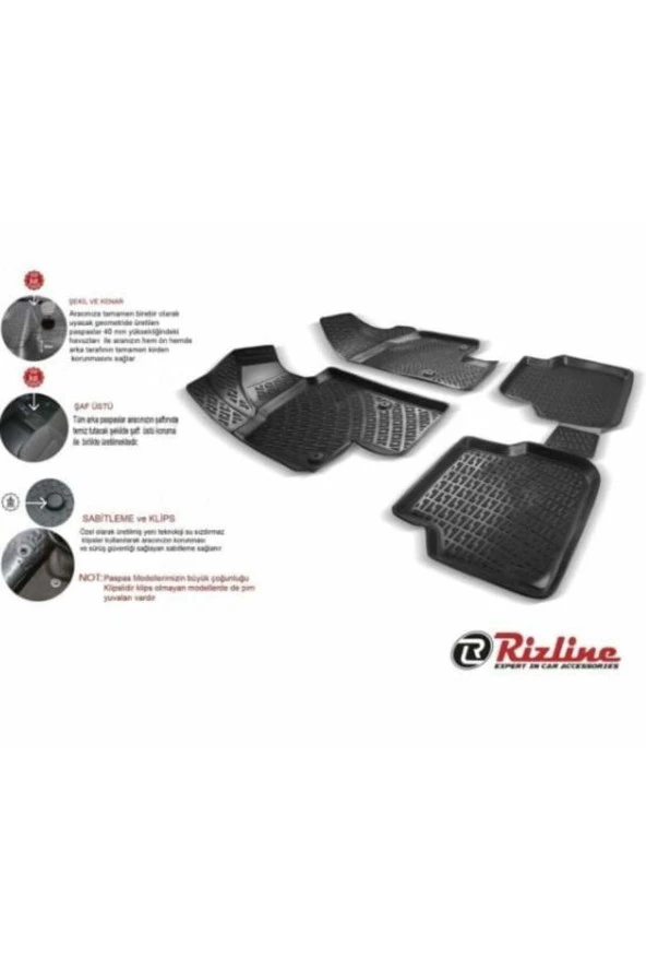 Rizline Dodge Journey 3D Paspas Siyah 2010-2020 arası - Resim 2