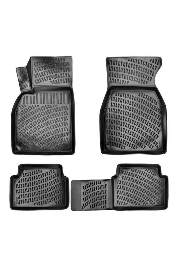 Rizline  Renault Megane 2 3d Paspas Havuzlu Sedan 2004 - 2010 Arası Siyah 4 Parça Set