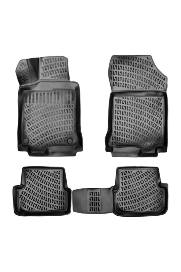 Rizline  Renault Captur 2019 Sonrası 3d Siyah Kokusuz Havuzulu Paspas Takımı ürün görseli 1