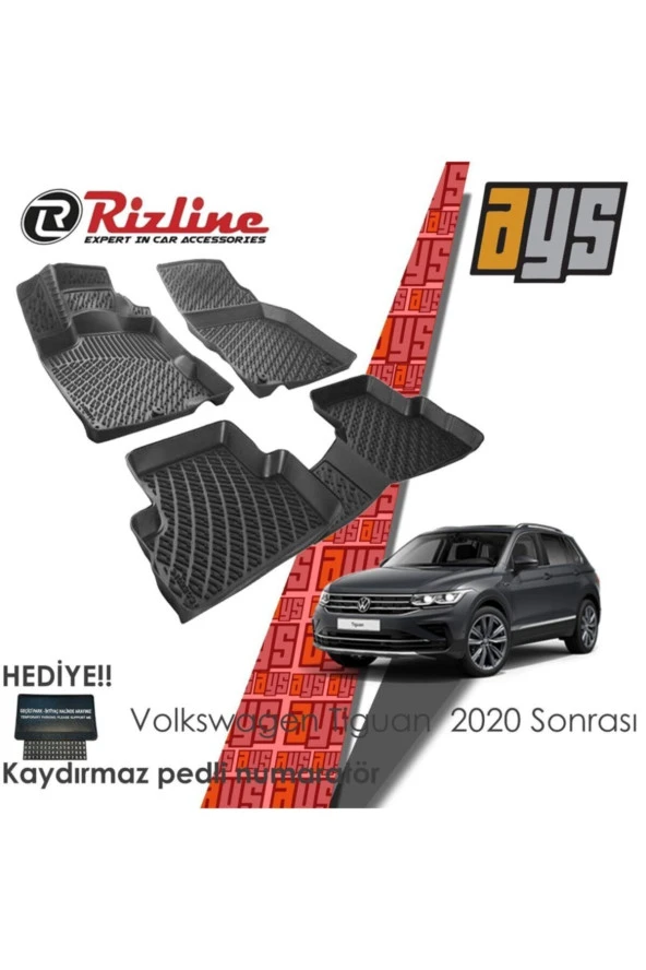 Rizline  Us Volkswagen Tiguan 2020 Sonrası 3d Havuzlu Paspas