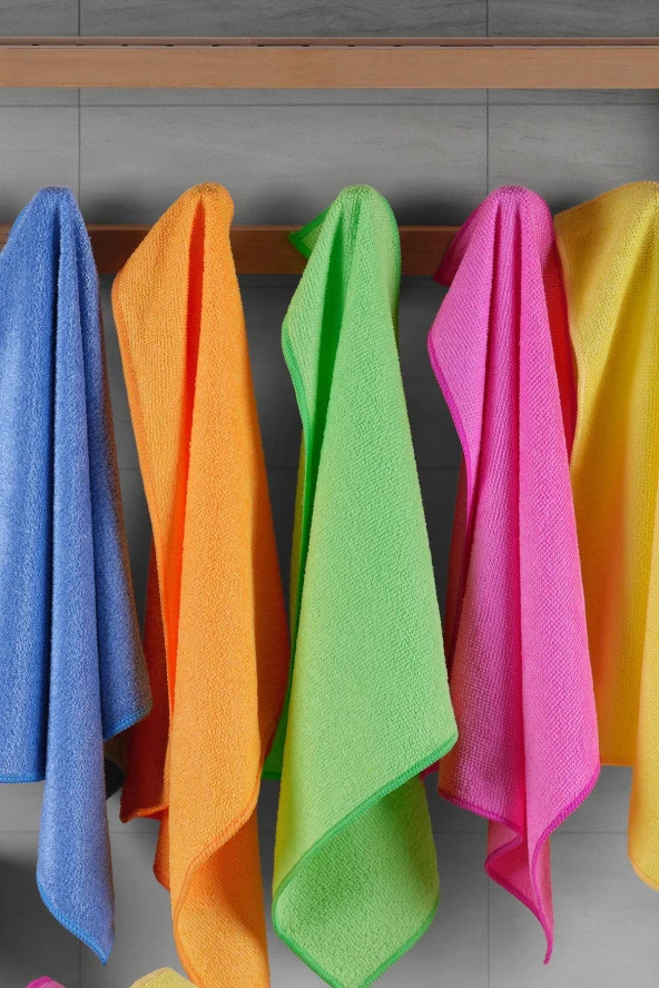 Terry | Microfiber 5'li Süper Emici Kurulama Bezi, Temizlik Bezi - Resim 2
