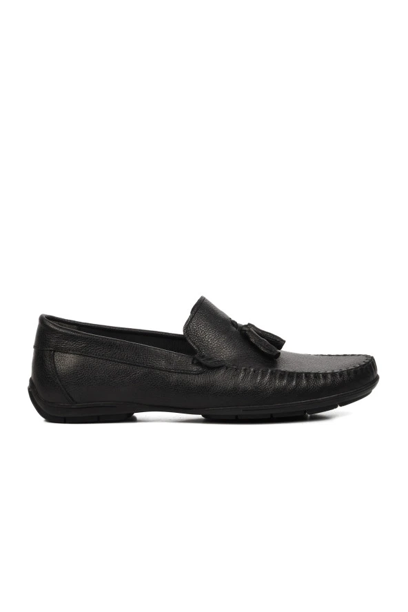 Ayakmod D7218 Siyah Hakiki Deri Erkek Loafer Ayakkabı