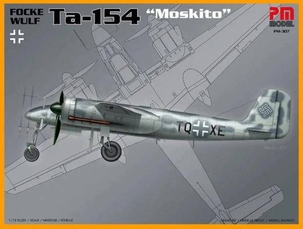 Focke Wulf Ta 154 Moskito Pm Model Gece Avcı Uçağı Demonte Plastik Maketi