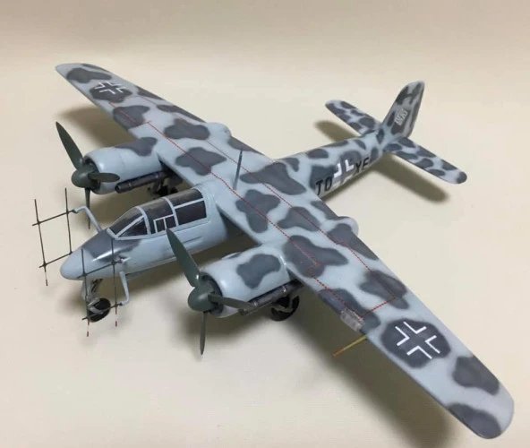 Focke Wulf Ta 154 Moskito Pm Model Gece Avcı Uçağı Demonte Plastik Maketi - 4