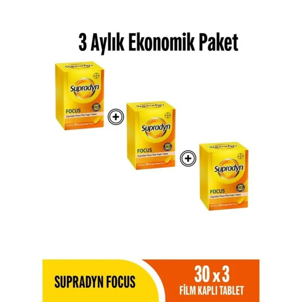 Supradyn Focus 30 Tablet 3'lü Paket