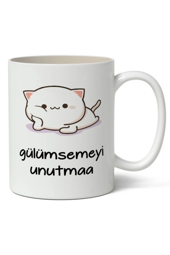 Gülümsemeyi Unutmaa Baskılı Kupa Bardak Baskılı Kahve Kupa Bardak