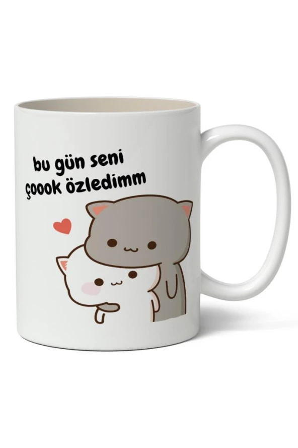 Bu Gün Seni Çok Özledim Baskılı Kupa Bardak Baskılı Kahve Kupa Bardak