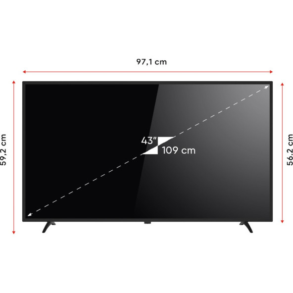 Next YE-43020GG4 Full HD 43" 109 Ekran Uydu Alıcılı Google Smart LED TV - 3