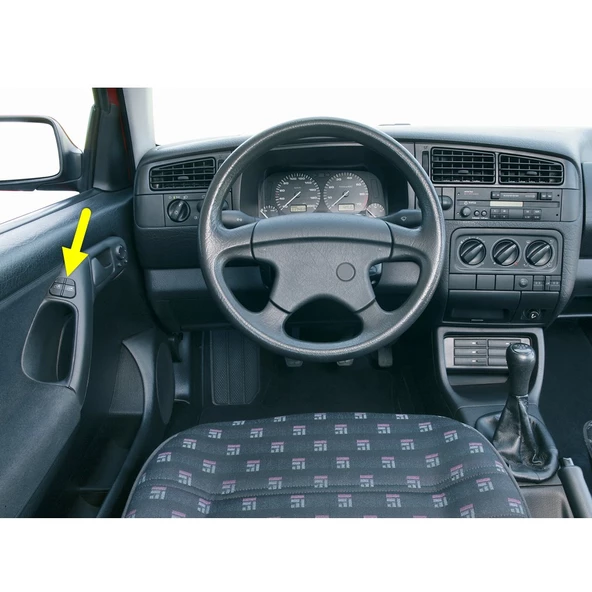 VW Vento 1992-1998 Sol Ön Kapı Cam Açma Düğmesi Çiftli 1H0959855 - 5