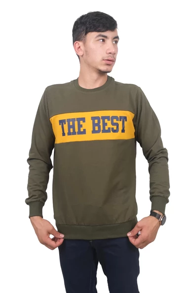 Erkek Haki Sweatshirt 1