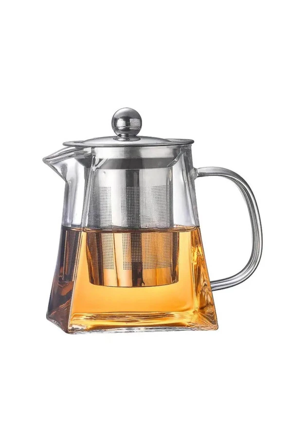 Süzgeçli Cam Demlik Isıya Dayanıklı 950 ML