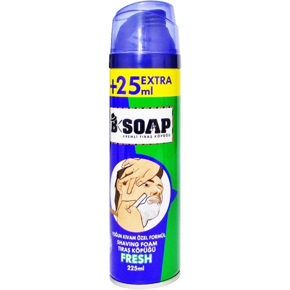 B SOAP Fresh Kremli Tıraş Köpüğü 225 ml