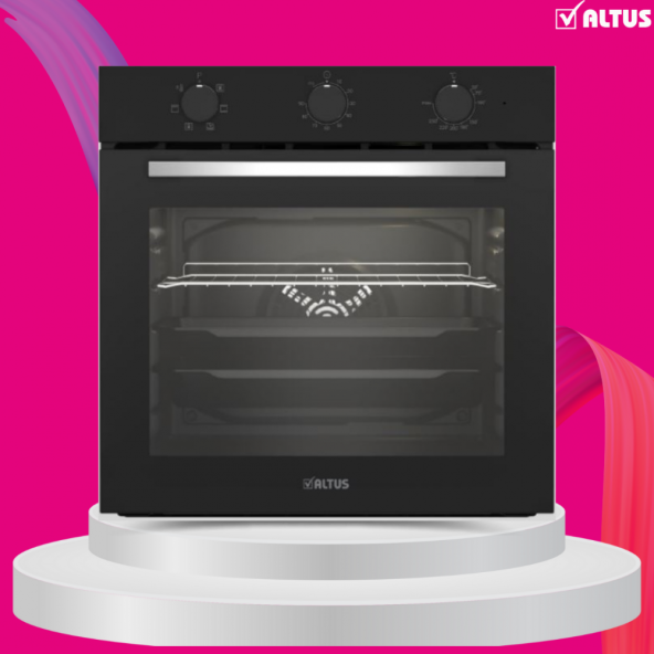 Altus ALA 321 B 6 Fonksiyonlu Siyah Ankastre Fırın