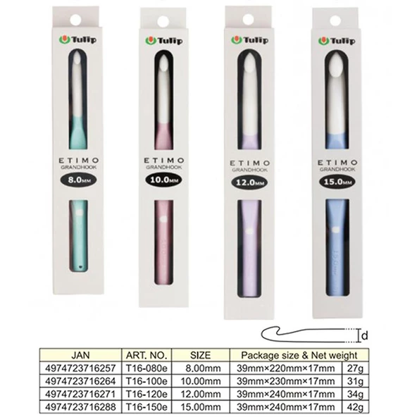 Tulip Etimo Grandhook Yün Örgü Tığı Kalın Tığ - Resim 4