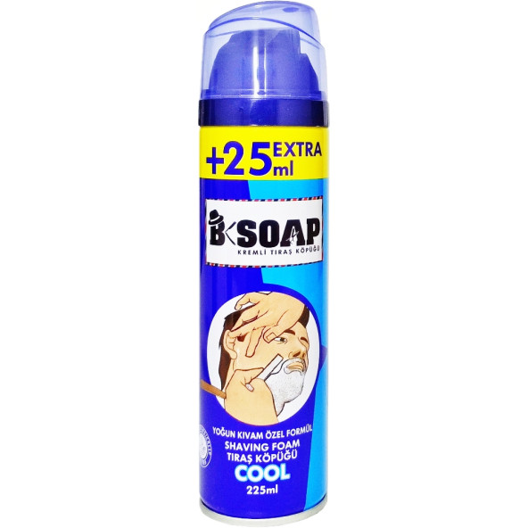 B SOAP Cool Kremli Tıraş Köpüğü 225 ml