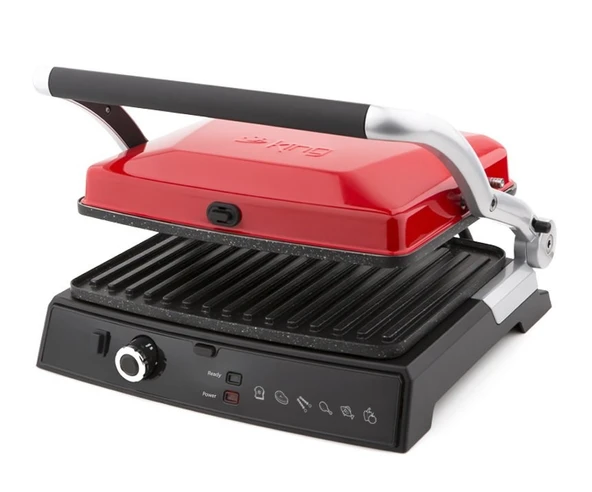 King K 462 GrillMaster Kırmızı 2000 W Granit Tost Makinesi - Resim 2