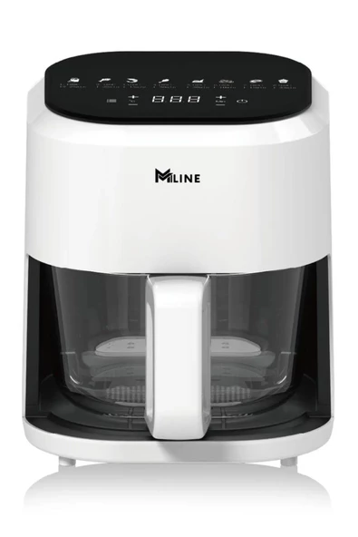Mi Line Cam Hazne 4lt Airfryer Sıcak Hava Fritözü - Beyaz
