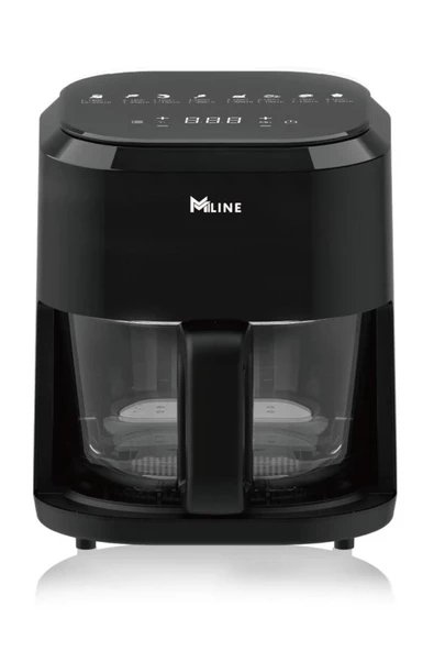 Mi Line Cam Hazne 4lt Airfryer Sıcak Hava Fritözü - Siyah