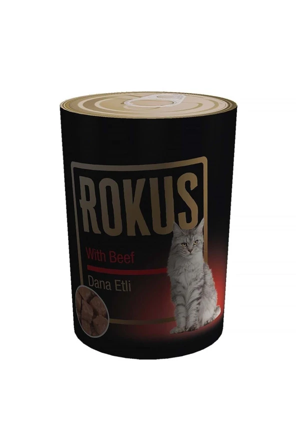 Rokus Biftekli Kedi Konserve Mama 410 gr ürün görseli 1