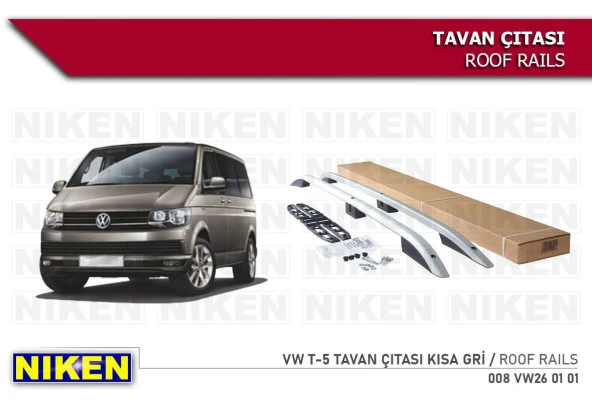 Vw Transporter T5 T6 T7 Tavan Çıtası Port Bagaj Taşıyıcı Gri Kısa