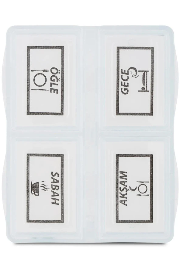 3 Adet - 4 Bölmeli Günlük İlaç Saklama Kutusu - 2