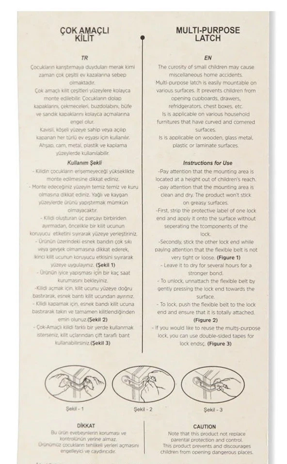 Çok Amaçlı Koruma Kilidi - 4 Adet - 5