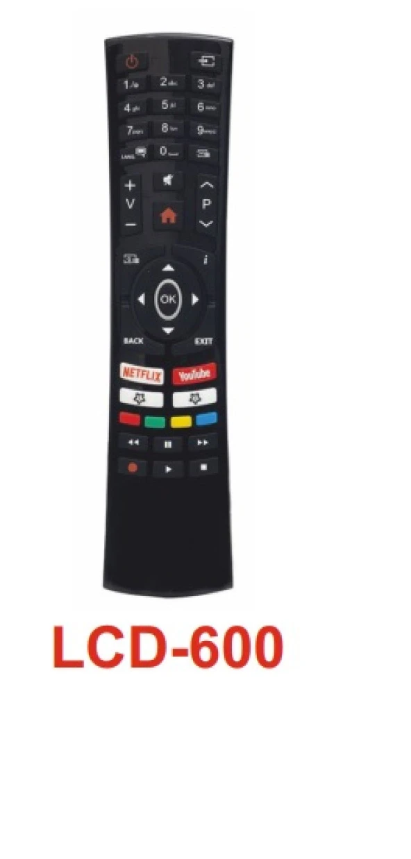 Vestel Uyumlu Netflix Youtube Tuşlu Tv Kumandası  - LCD 600 - 2