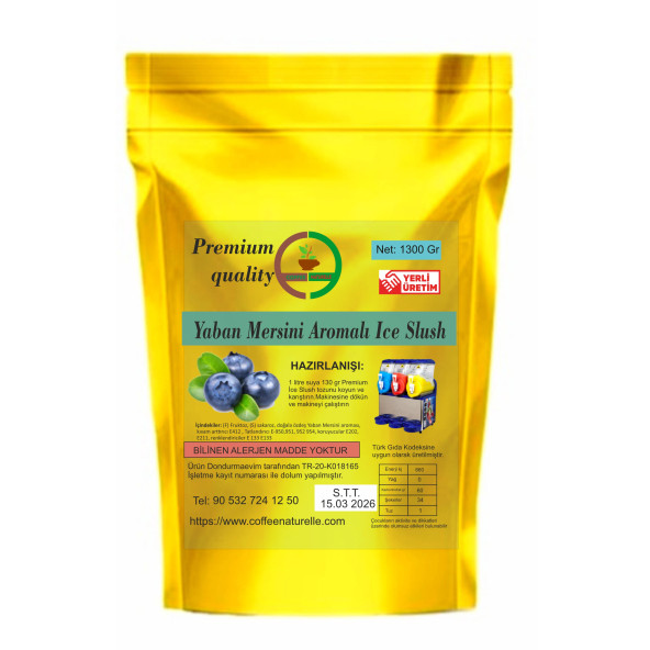 Yaban Mersini  Aromalı Ice Slush buzlaş tozu 1300 gr