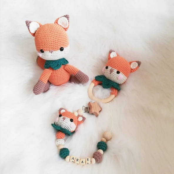Milo Yeni Doğan Seti Amigurumi Organik Oyuncak - 1