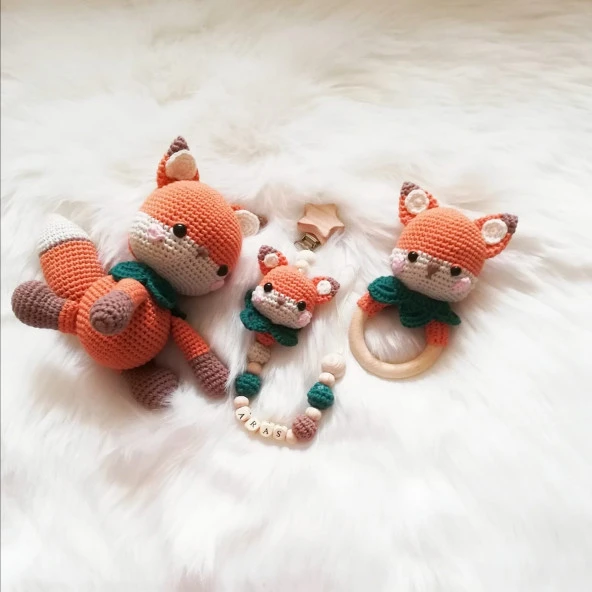 Milo Yeni Doğan Seti Amigurumi Organik Oyuncak - 2