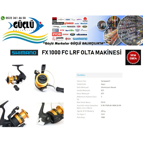 LRF Makinesi Shimano FX 1000 FC Yeni Ürün