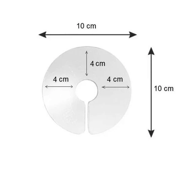 Markapet Elizabet Şeffaf Kuş Yakalığı 3.75 cm-10 cm Standart