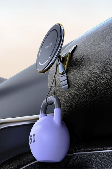 Qpen C126 Yapışkanlı Ayarlanabilir Manyetik Telefon Tutucu - Resim 4