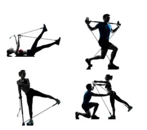 Ev Tipi Pilates Yoga Jimnastik Fitness Aleti Basen Bacak Omuz Kol Karın Tüm Vucut Studio Yoga Sopa - 4