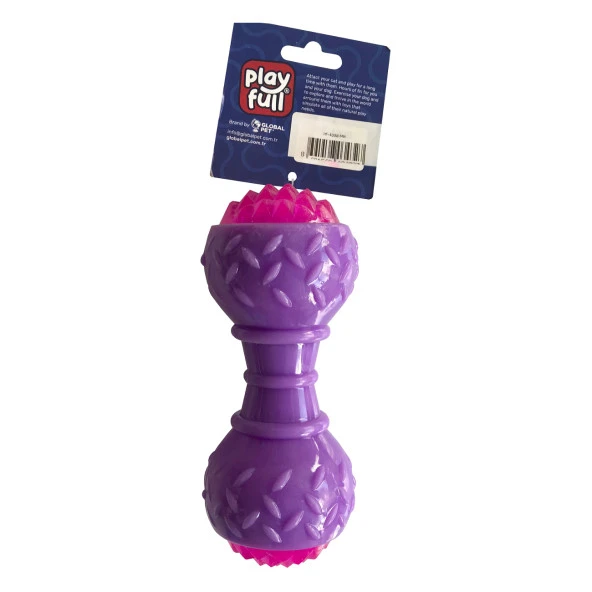 Playfull Aktivite Sesli ve Işıklı Köpek Oyuncak Dumbel 5x15 cm Mor