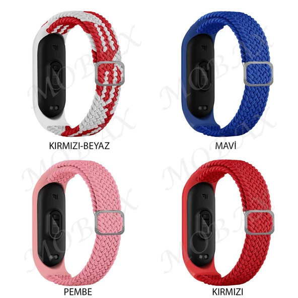 Xiaomi Mi Band 6 Mi Band 5 Kordon Tokalı Örgü Kordon - 5