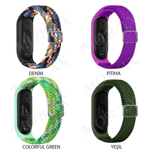 Xiaomi Mi Band 6 Mi Band 5 Kordon Tokalı Örgü Kordon - 3