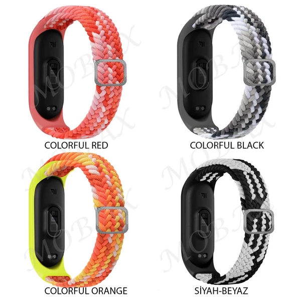 Xiaomi Mi Band 6 Mi Band 5 Kordon Tokalı Örgü Kordon - 2