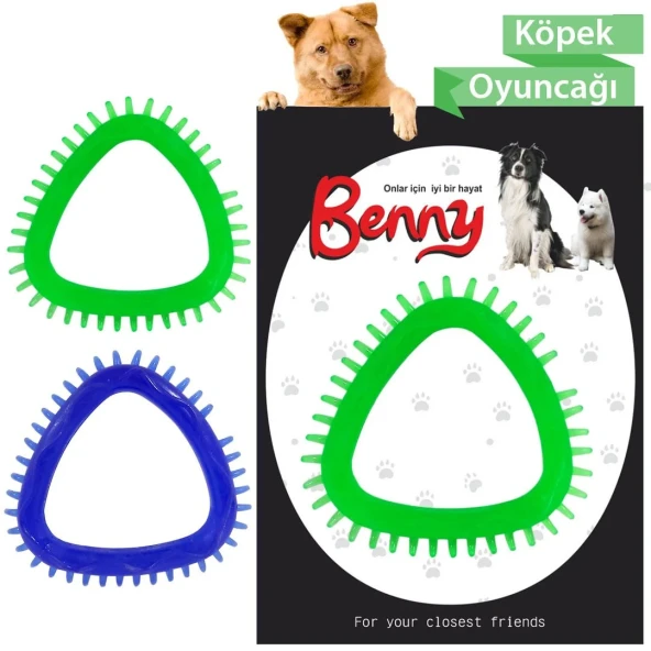 Benny Köpek Oyuncağı Üçgen 8 x 8.5 cm Kırmızı