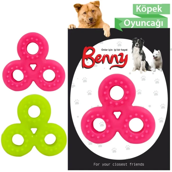 Benny Köpek Oyuncağı Üçlü Halka 9 x 9 cm Yeşil
